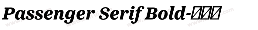 Passenger Serif Bold字体转换